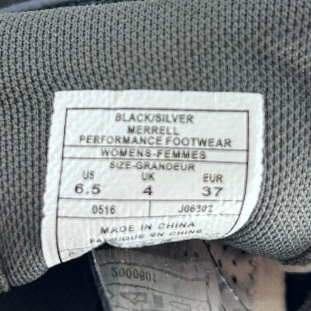 Merrell Bare Access Arc 3 Running Vibram Sneaker Black Silver J06302 Womens 6.5 - Picture 11 of 11